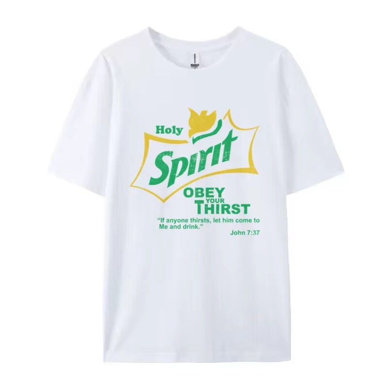 Women Retro Holy Spirit Bible Verse T Shirt Funny Jesus Faith Tshirt Short Sleeve Graphic Tees Unisex Christian Apparel Gift