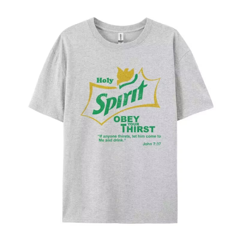 Women Retro Holy Spirit Bible Verse T Shirt Funny Jesus Faith Tshirt Short Sleeve Graphic Tees Unisex Christian Apparel Gift
