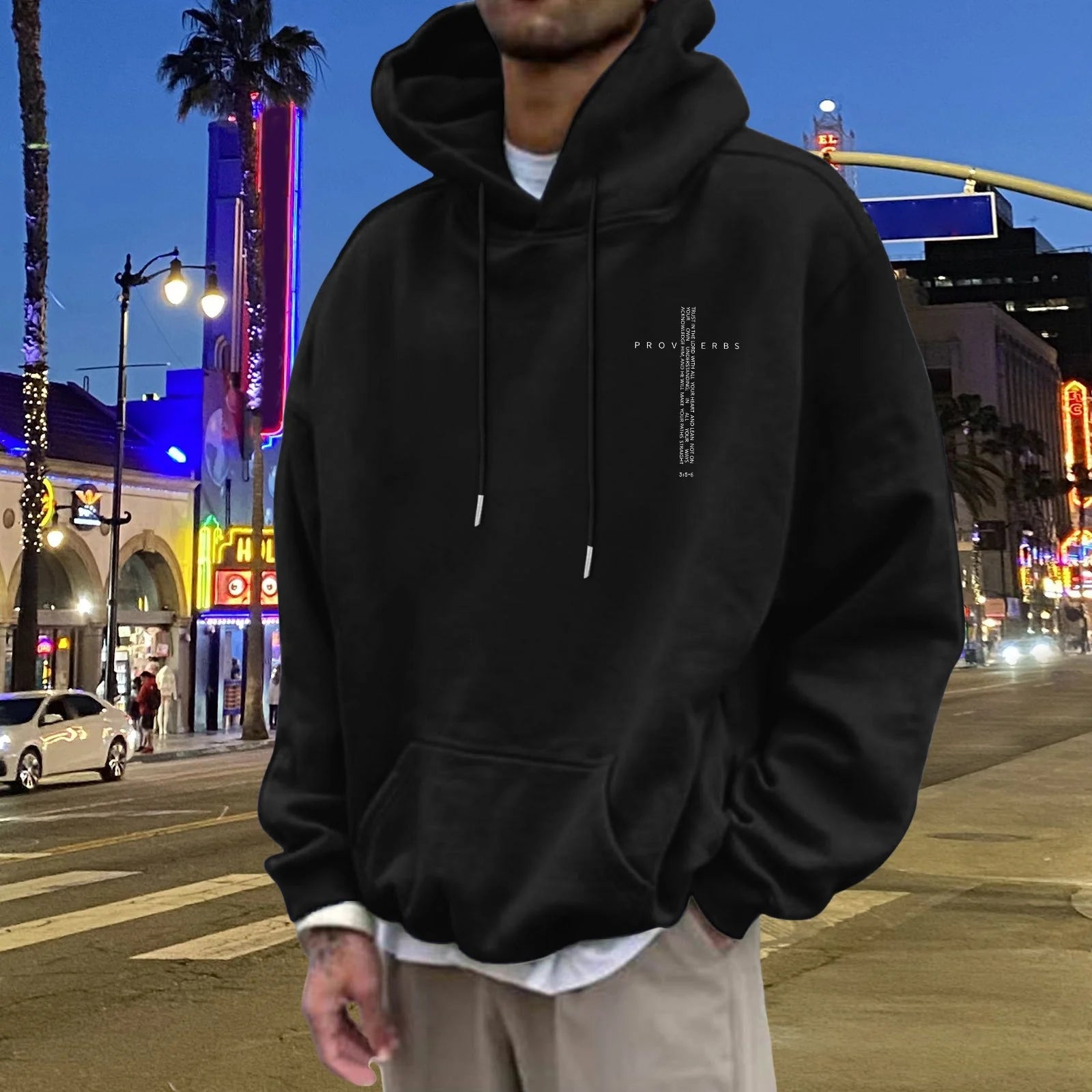 Sudaderas Con Capucha Cristianas Para Hombre Dios Te Ama Sudaderas Inspiracionales De Dios Fe Jesús Sudadera Con Capucha Vintage Versículo Bíblico Gráfico Suéter Tipo Pulóver Tops Negro M