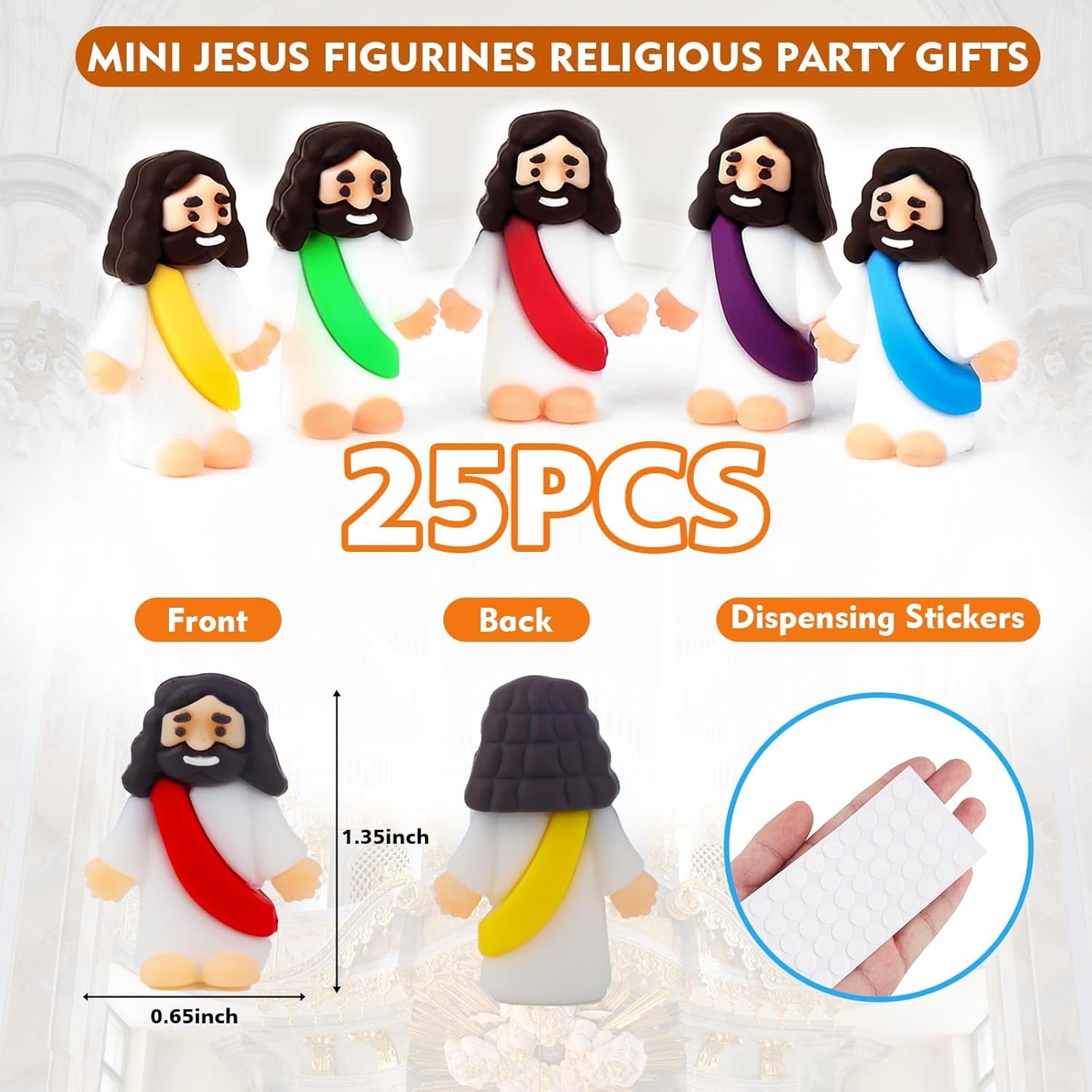 25Pcs Mini Jesus Figurine Bulk Little Figures Toys Tiny Hm