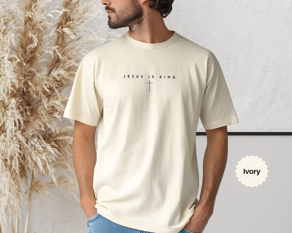 Comfort Colors® Jesus Is King Shirt for Men & Women, Christian Shirt, Religious T-Shirt, Bible Verse Shirt Gift, Birthday Gift for Christian