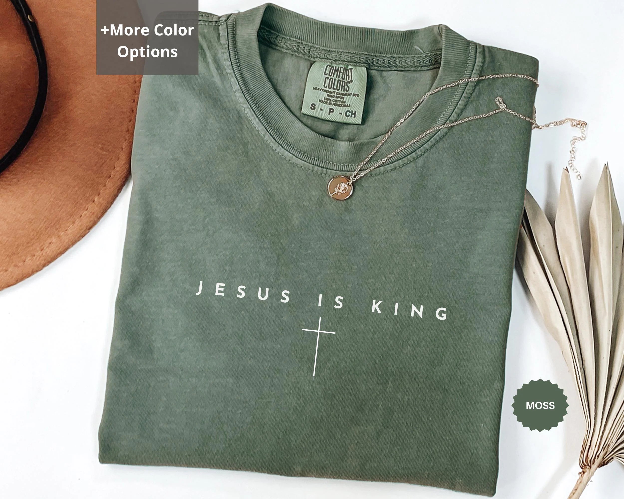 Comfort Colors® Jesus Is King Shirt for Men & Women, Christian Shirt, Religious T-Shirt, Bible Verse Shirt Gift, Birthday Gift for Christian