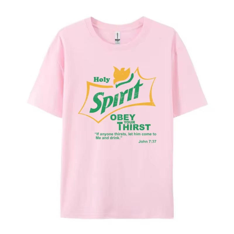 Women Retro Holy Spirit Bible Verse T Shirt Funny Jesus Faith Tshirt Short Sleeve Graphic Tees Unisex Christian Apparel Gift