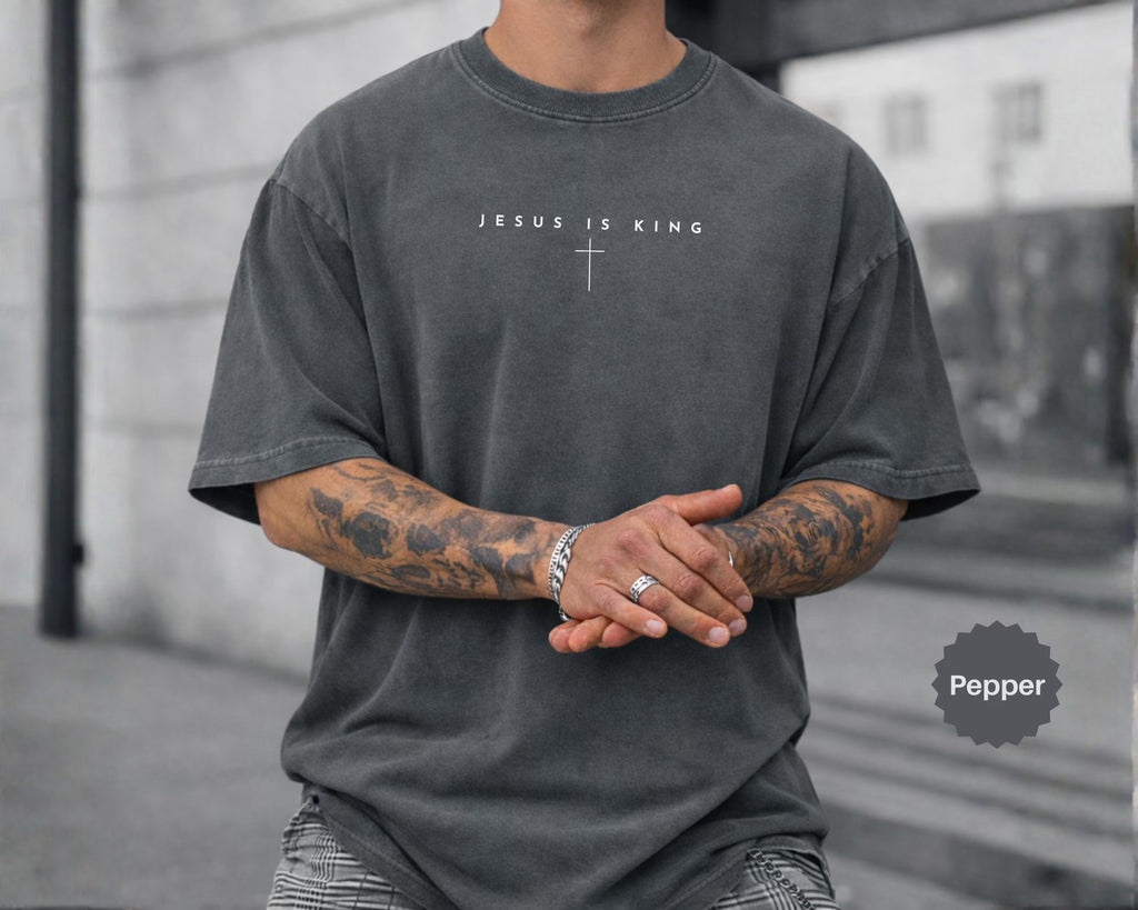 Comfort Colors® Jesus Is King Shirt for Men & Women, Christian Shirt, Religious T-Shirt, Bible Verse Shirt Gift, Birthday Gift for Christian