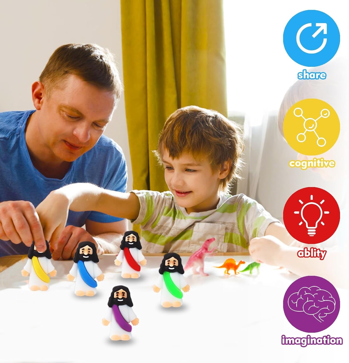 25Pcs Mini Jesus Figurine Bulk Little Figures Toys Tiny Hm