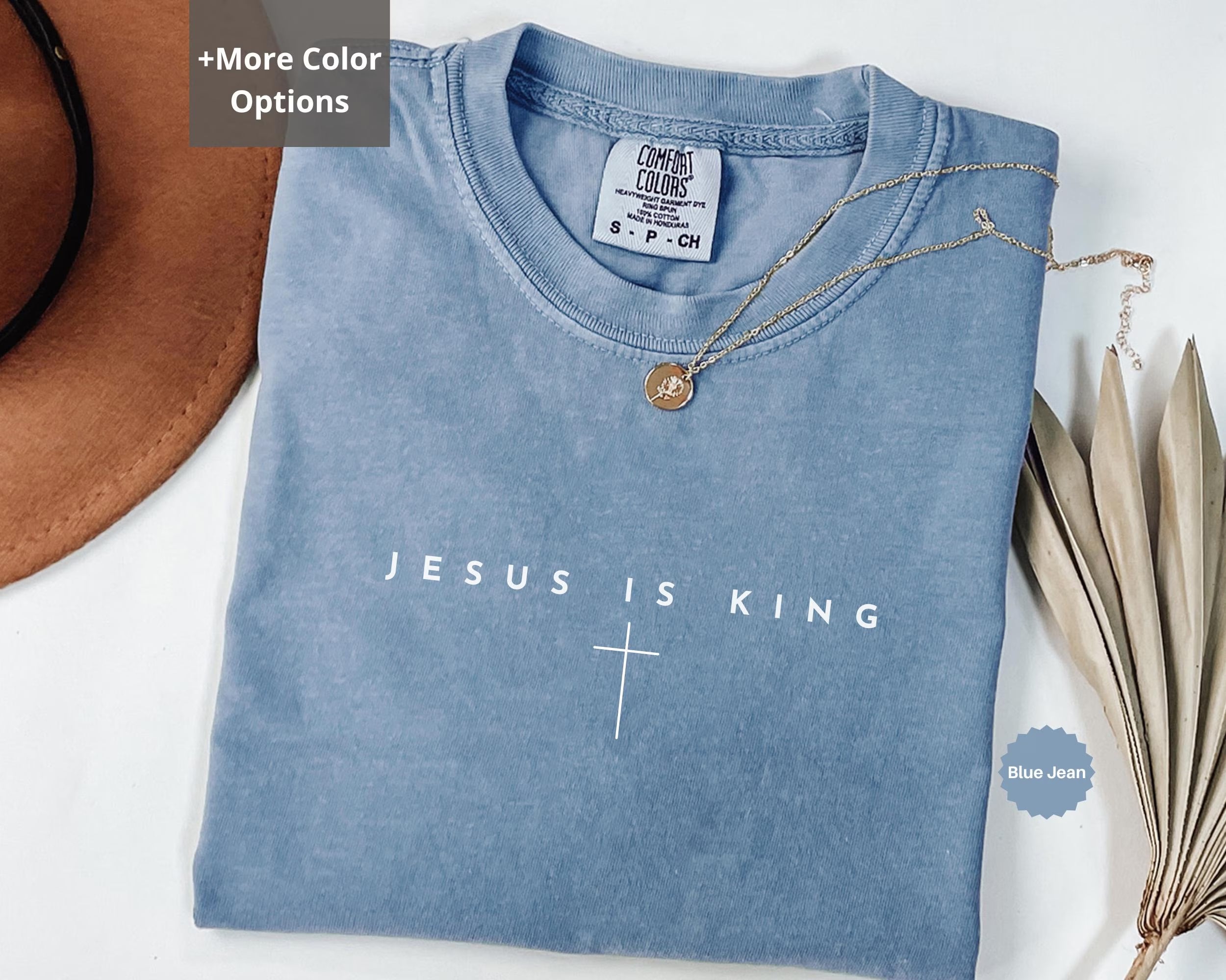 Comfort Colors® Jesus Is King Shirt for Men & Women, Christian Shirt, Religious T-Shirt, Bible Verse Shirt Gift, Birthday Gift for Christian